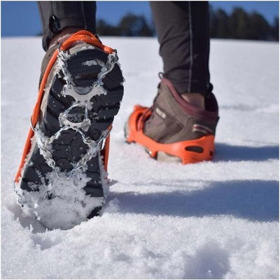Amber Fight Gear 12-Point SS Traction Spikes, Diamond Grip, Ergonomic, Weather-Resistant to -40°C – Ideal for Winter Use.