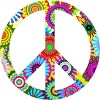Junior's Design By Humans Cool Retro Flowers Peace Sign By ddtk T-Shirt - 2 of 3