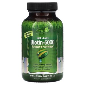 Irwin Naturals Biotin-6000 , 60 Liquid Soft-Gels - 1 of 4