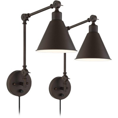 black arm wall light