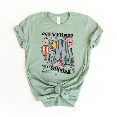 Simply Sage Market Women's Never Stop Exploring Short Sleeve Graphic Tee - XS - Sage