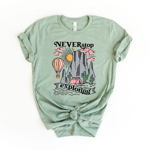 Simply Sage Market Women's Never Stop Exploring Short Sleeve Graphic Tee - XS - Sage - 1 of 3