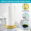 Enlea Modern Paper Towel Holder for Countertop, Acrylic and Metal Weighted Base Paper Towel Holder for Kitchen Countertop Decor - 3 of 4