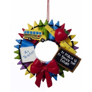 Kurt Adler Resin Ornament for Christmas Tree, Crayon Wreath - 1 of 1