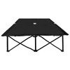 vidaXL Two Person Folding Sun Lounger Black Steel - 3 of 4