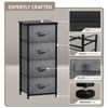 Sorbus 4 Drawers Chest Nightstand - Storage for Closet, Home, College Dorm - Features Steel Frame, Wood Top, & Fabric Bins - 3 of 4
