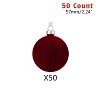 Every Day is Christmas Velvet 50ct 57cm/2.24" Christmas Ornaments, Shatterproof Christmas Tree Ornament Set, Flocking Ball Decorations - 3 of 4
