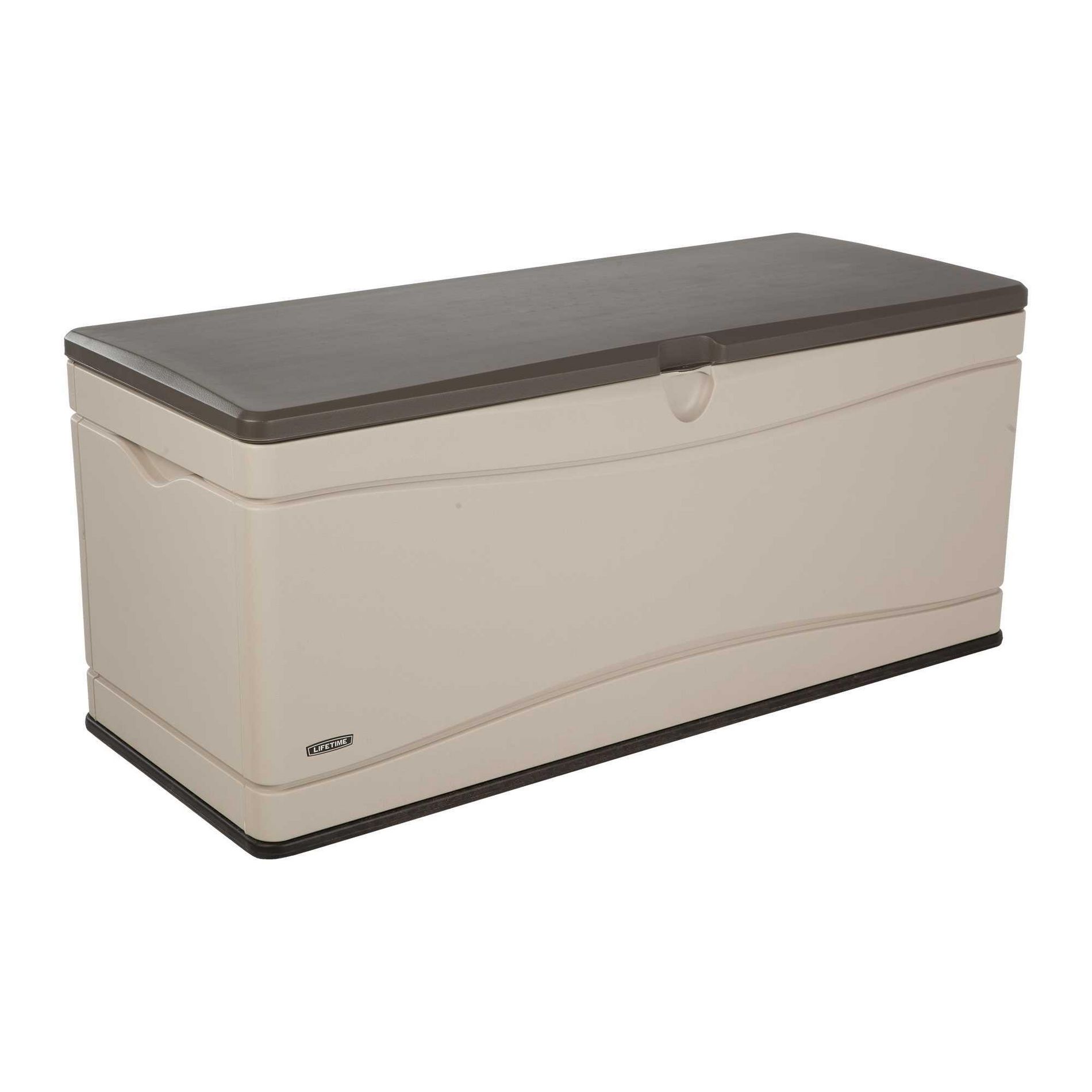 Lifetime 130 Gallon Deck Box, Tan with Brown Lid (60012)