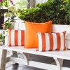 TopComfy Support Pillow Horizon Stripe Pillow for Outdoor and Indoor Relaxation, Orange, 17"*17"*10" - 2 of 4