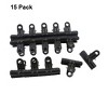 Unique Bargains Small Bulldog Metal Hinge Clips 15 Pcs 1.9" x 1.6" x 1" - 2 of 4