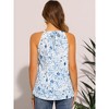 INSPIRE CHIC Women's Sleeveless Floral Casual Elegant Tie Back Halter Neck Tops - 3 of 4
