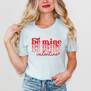 Simply Sage Market Women's Be Mine Valentine Stacked Short Sleeve Graphic Tee - 1 of 4