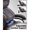 TiramisuBest 600LBS Brown PU Leather Ergonomic Office Chair for Big & Tall - 4 of 4