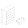 CAVINAS  5 Drawers Dresser for Bedroom,Modern Style  Drawers with Cutout Handle for Kids Room,Living Room,Entry and Hallway,Mahogany/Brown - 3 of 4