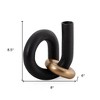 HomeRoots 9" Black And Gold Aluminum Modern Abstract Tabletop Sculpture - 3 of 4