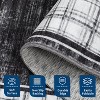 Acekool Checkered Area Rug, Washable Non-Slip Modern Low Pile Soft Rug for Living Room Bedroom Office Dining Room, Neutral Accent - 2 of 4