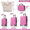 Sapphtopaz 20"24"28" Hardshell ABS Luggage Set, Lightweight ABS Dual Spinner Suitcase with TSA Lock,Airline-Approved Checked Travel Suitcases - 3 of 4
