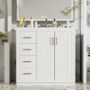 Tramull Bathroom Vanity with Ceramic Sink, Solid Wood Frame Storage Cabinet, Freestanding Vanity Set - 4 of 4