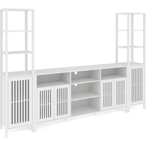 Combination TV Cabinet, for TVs Up to 70", Large TV Stand with Bookshelves, Storage TV Cabinet - 1 of 4