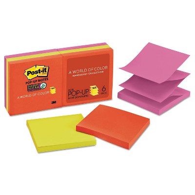 Post-it Pop-up 3 x 3 Note Refill Marrakesh 90-Sheet 6/Pack R3306SSAN