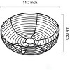 Aoibox Countertop Fruit Basket, Elegant Wire Bowl for Fresh Fruits, Vegetables, Bread, Snacks, Kitchen Decor, Black - 2 of 4