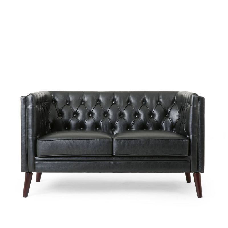 Holasek Contemporary Upholstered Tufted Loveseat - Christopher Knight Home, 1 of 12