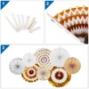 Unique Bargains Paper Decorative Round Pattern Party Decorative Folding Fans - 4 of 4