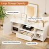 Garvee 70in TV Stand for TVs up to 80" Mid Century Modern Entertainment Center with Drawer TV Console Cabinet for Living Room Bedroom Light Oak - 4 of 4