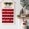 21.5" 'Merry Christmas' Fabric Hanging Advent Calendar with Faux Greenery and Star Counter Cream/Red - Wondershop™ - 2 of 4