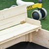 Dexmalle Kids Wooden Sandbox with Two Plastic Boxes Foldable Bench Seat - 4 of 4