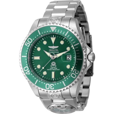 Invicta 45811 Men's Pro Diver Dual Time Green Dial Bracelet Watch