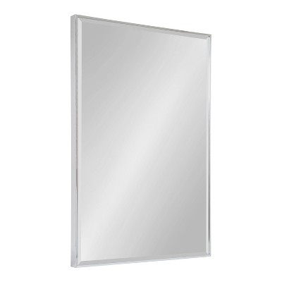 24.7" x 36.7" Rhodes Rectangle Wall Mirror Silver - Kate & Laurel All Things Decor