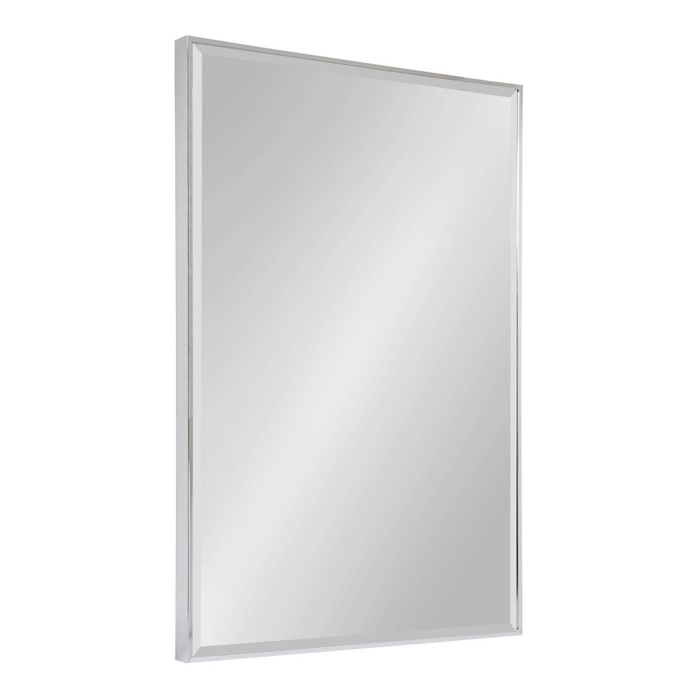 Photos - Wall Mirror 24.7" x 36.7" Rhodes Rectangle  Silver - Kate & Laurel All Thin