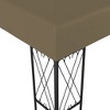vidaXL Gazebo Outdoor Canopy Tent Patio Pavilion Wedding Party Tent Fabric - Taupe 118.1" x 118.1" - 3 of 4