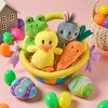 Joyfy 7 Pcs Easter Basket Stuffed Plush Playset for Easter Party Favor, Easter Eggs Hunt, Basket Stuffers Fillers, Party Supplies Decorations - 3 of 4