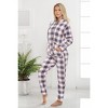 ADR Women's Plush Fleece One Piece Hooded Footed Zipper Pajamas, Soft Adult Jumpsuit PJs with Hood - 3 of 4