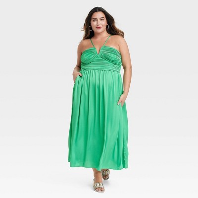 Women's Maxi Sundress - A New Day™ Green Xxl : Target