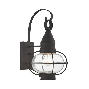 Livex Lighting Newburyport 1 - Light Wall Light in  Black - 1 of 4