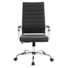 LeisureMod Benmar Modern High Back Leather Office Chair with Adjustable Height, Swivel Base, Ergonomic Design for Home Office, Study, or Workspace - 3 of 4