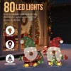 Angel Sar 2-Piece Lighted Gnome & Candy Cane Christmas Set, 80 LED Pre-lit 2D Holiday Decor for Outdoor Indoor Display - 4 of 4