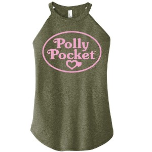 Women's - Polly Pocket - Polly Pocket Pink Logo Graphic High Neck Tank - 1 of 2