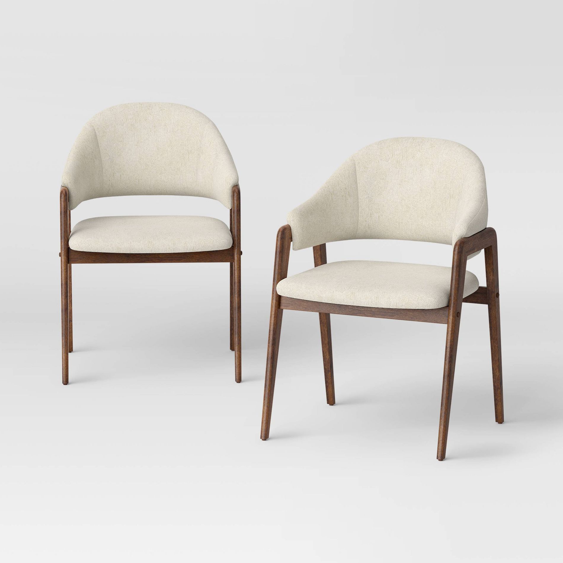 2pk Ingleside Open Back Upholstered Wood Frame Dining Chair Beige - Threshold™