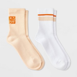 Women's Icon Cushioned Ribbed 2pk Mid Crew Socks - 4-10 - 1 of 3