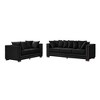 2-pieces Velvet Upholstered Sofa Set with Square Arms and Nailhead Trim, with Hidden Storage - 3 of 4
