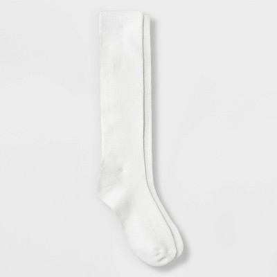 Dance Accessories - Knee-High Tube Socks - White/Black - Adlt - TS8999