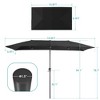 Sonkuki 11x7Ft Double-Sided Patio Umbrella with Large Canopy Outdoor Table Umbrella for Garden, deck and pool - 3 of 4