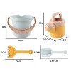 MyKids-USA Children's Beach Toy Wheat Straw Beach Bucket Set With Sand Sand Dredging Tools Outdoor Toy - 3 of 4