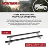 YAKIMA 50 Inch Alloy Steel Easy Snap Aerodynamic Roof Rack Crossbars with CoreBar SL Adapter and 165 Pound Load Capacity, Black, Set of 2 - 4 of 4