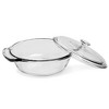 Anchor Hocking Round Glass Casserole Baking Dish with Cover, 2 Quart, Durable Glass Dish for Baking Roasting and Serving, Oven Safe, Easy to Clean - 2 of 4
