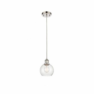 Athens - 1 Light Mini Pendant In Industrial Style-9.88 Inches Tall and 6 Inches Wide - 1 of 1